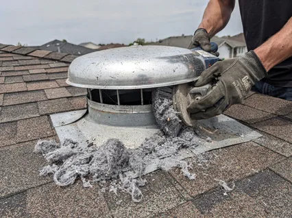 Cleaning Dryer Vent On Roof in Wrentham