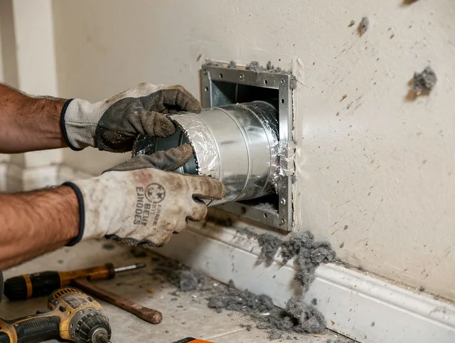 Professional dryer vent repair and installation by Wrentham Dryer Vent Cleaning in Wrentham