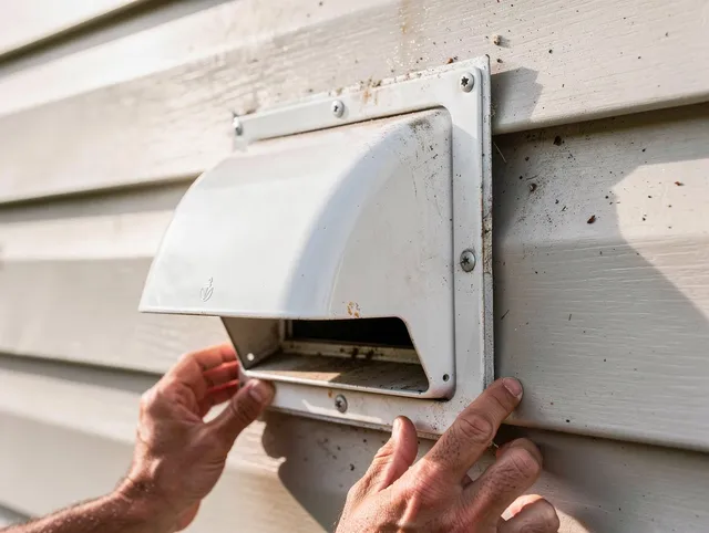 Wrentham Dryer Vent Cleaning technician delivering thorough residential dryer vent cleaning service in Wrentham